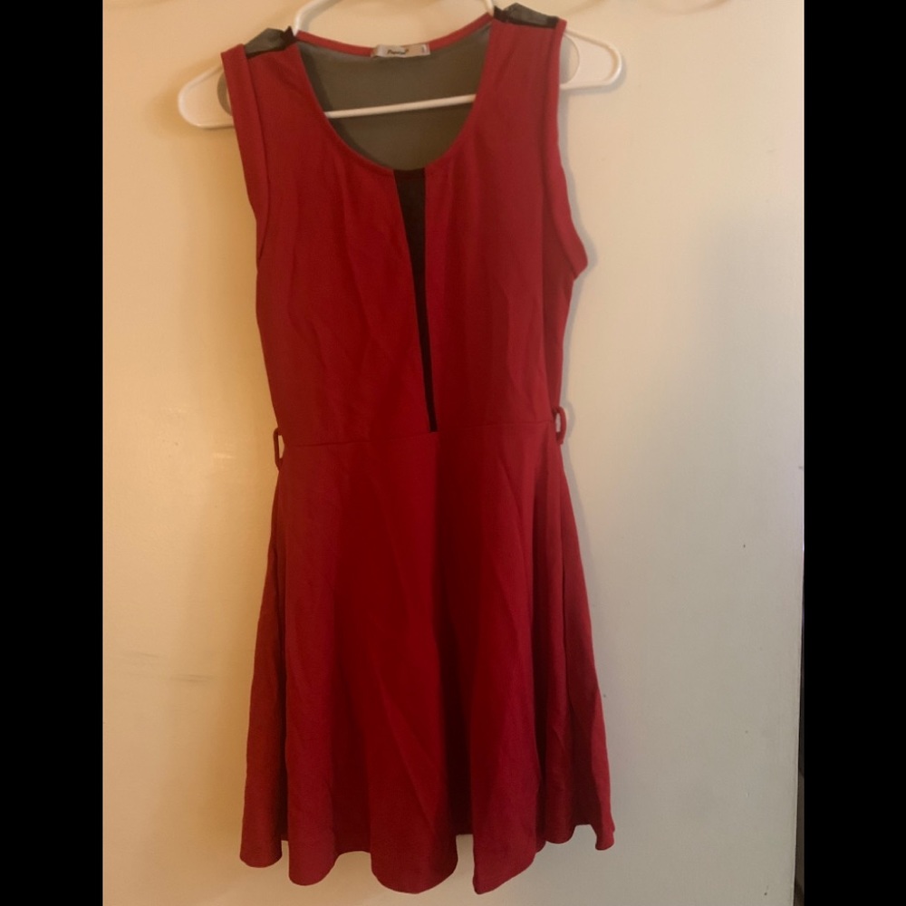 Papaya red dress